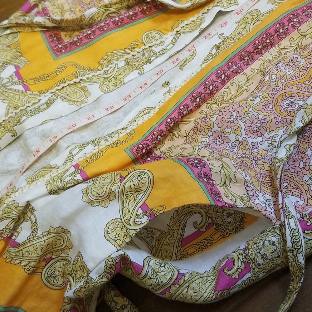 Magaschoni  Kimono Paisley Scarf Print 100% Linen NWT - Picture 9 of 12